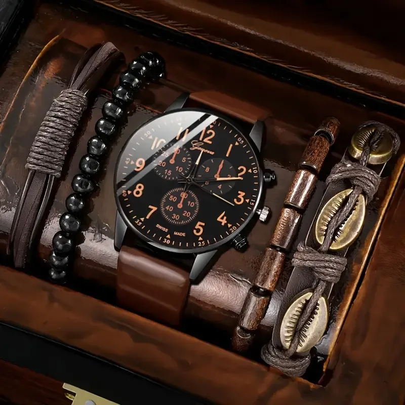 Watch And Bead Bracelet Set