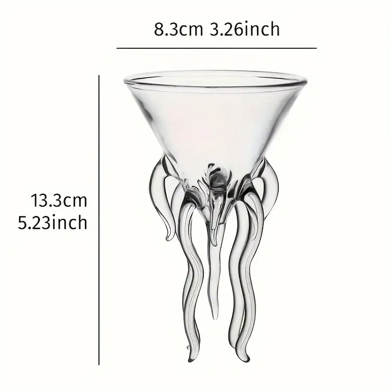 Octopus-Inspired Glass Cocktail Cup
