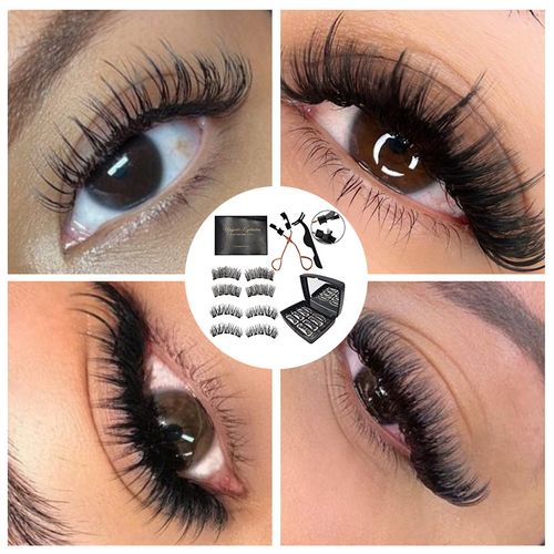 Quantum Magnetic 3D False Eyelashes Set