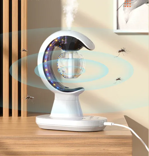 SBD New arrival ultrasonic mosquito killer with led sleeping light mosquito killing lamp non toxic USB rechargeable mosquito trapper non toxic