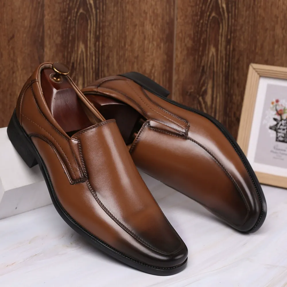 Men's leather shoes slip-on shoes