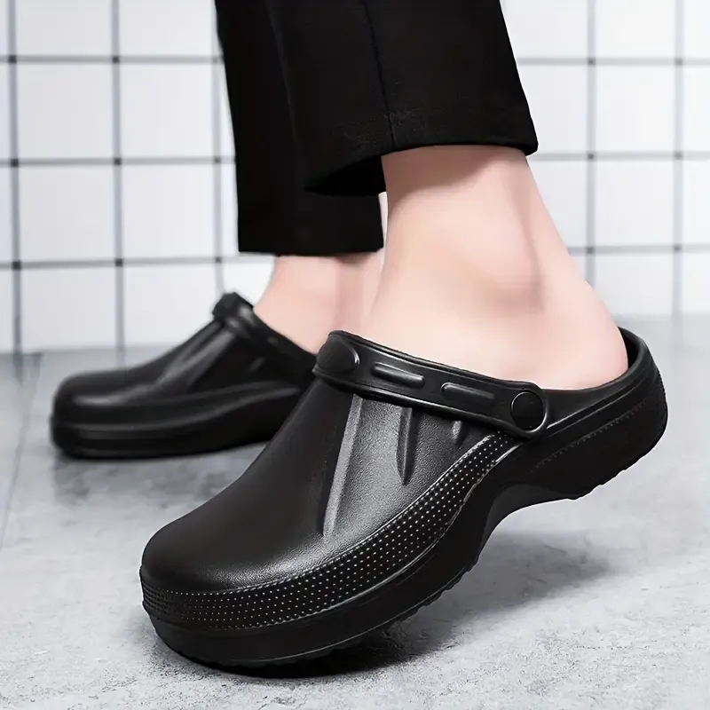 Women's Platform Kitchen Shoes, Waterproof Slip On Anti-slip Work Shoes, Wear-resistant EVA Garden Mules