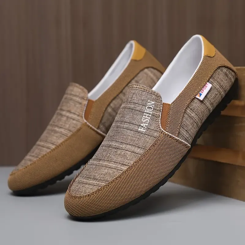 Stylish Men's Canvas Slip-On Sneakers