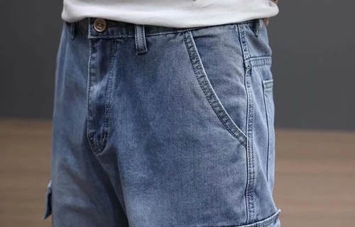🔥2025 HOT SALE -50%🔥Denim shorts, men's loose capri pants