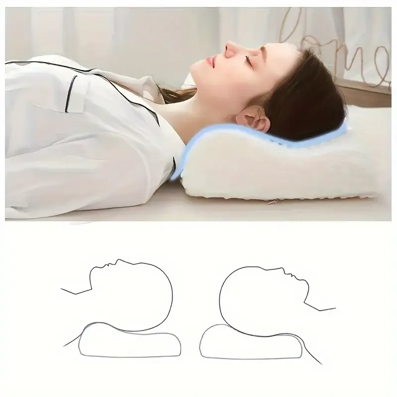 Orthopedic Memory Foam Pillow - Slow Rebound, Neck Support for Comfortable Sleep, Machine Washable