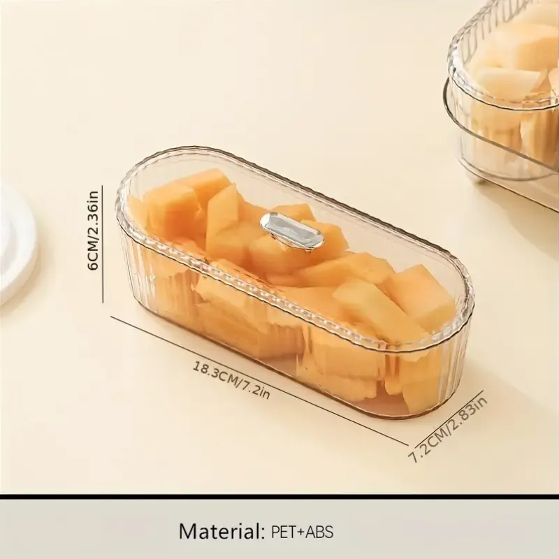 4pcs Oval Storage Box with Cover for Nuts and Fruits - ABS Manual Snack Organizer, Living Room Tabletop Dry Fruit Bowl for New Year Party - Home Organization Decor, Spring Festival Supplies