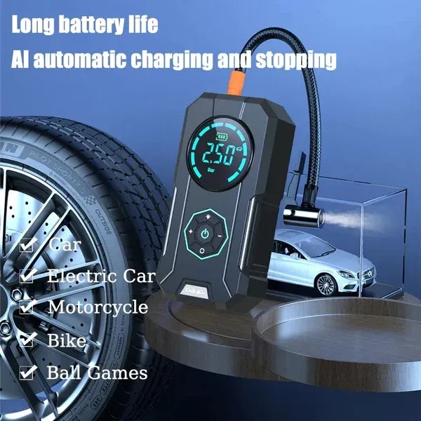 (🎁LAST DAY 50% OFF)🔥Portable Tyre Inflator & Rechargeable Pocket Air pump