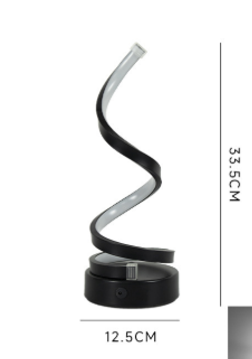Classic Spiral Decorative Table Lamp For Office Bedroom Bedside Night Light