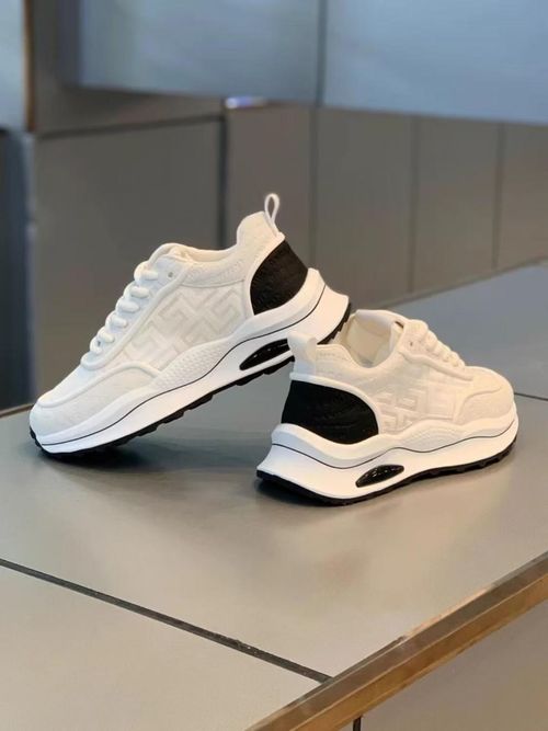 Men's fashionable white mesh shoes