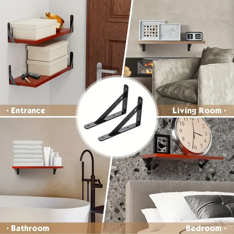 8pcs 6 Inch Shelf Brackets