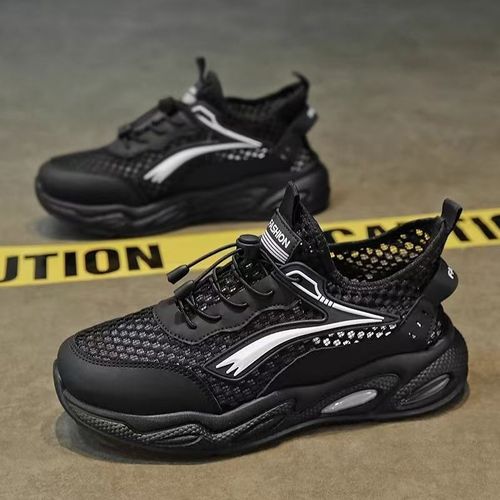 Thick-soled soft-soled mesh hollow work shoes