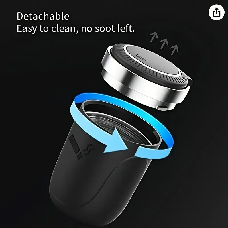 Spacious LED Car Ashtray