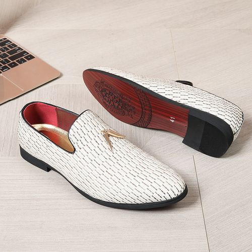 Men's shoes, loafers on one foot, no smelly feet, single shoes, leather shoes