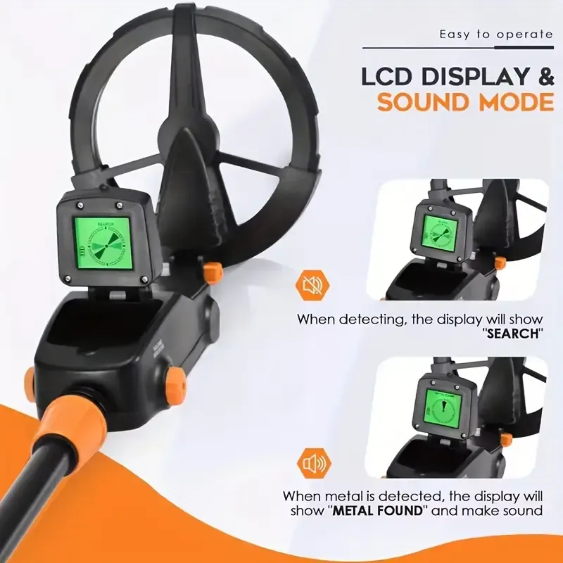 Lightweight Metal Detector] Portable Lightweight MD-1008A Model Metal Detector | Easy Assembly, Battery Powered, Durable Plastic Construction | Ideal for Outdoor Treasure Hunting & Hobby Exploration