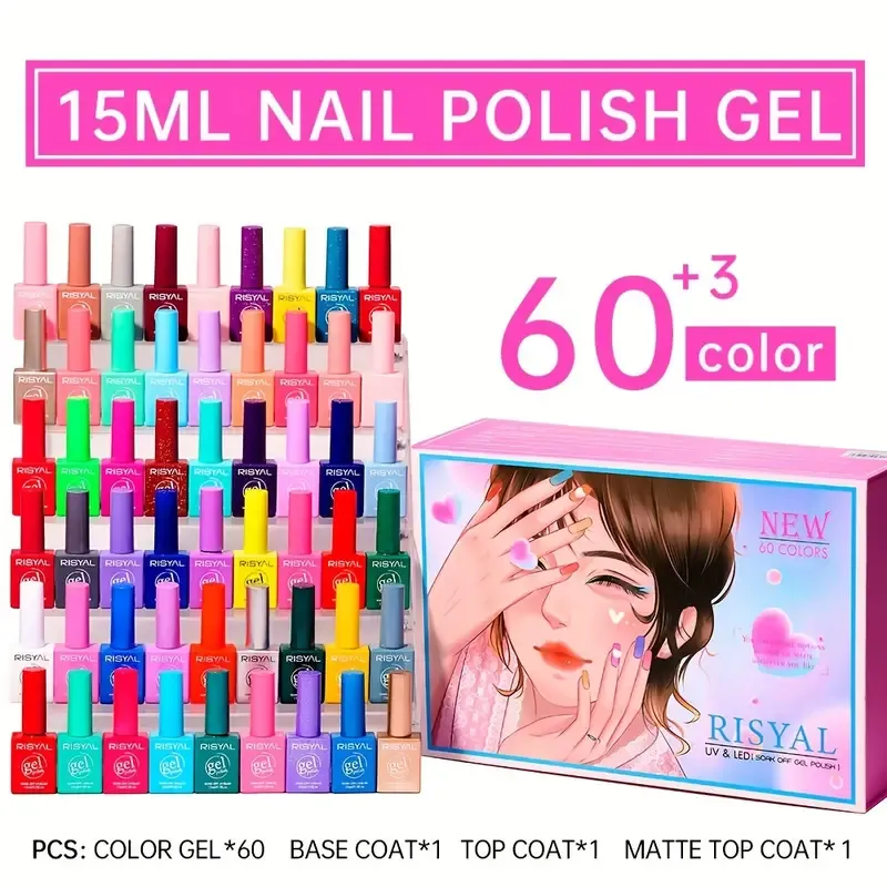 RisyAl gel nail polish set