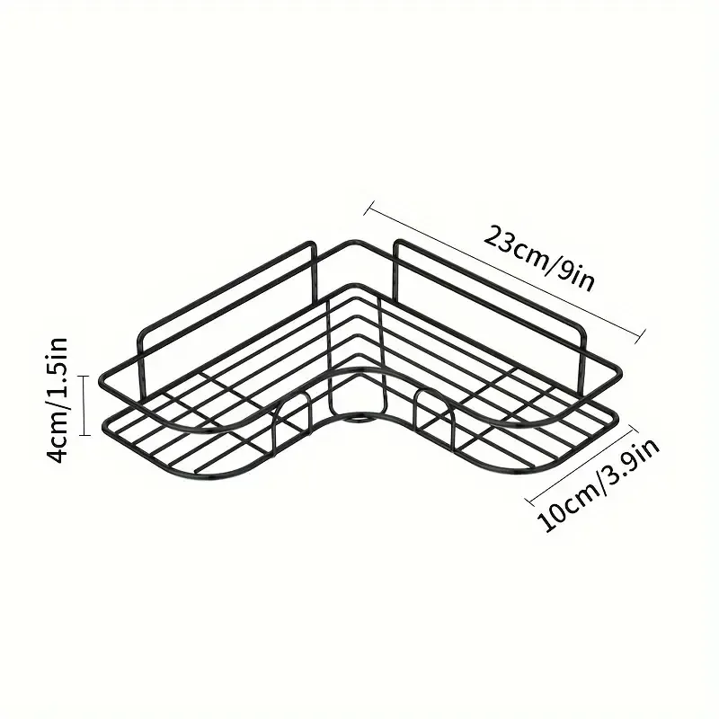 Premium No-Drill Corner Shelf