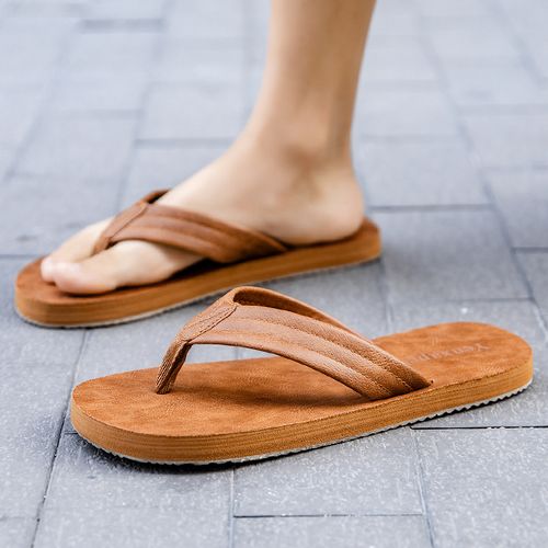 Premium Mens Trendy Solid Thong Sandals