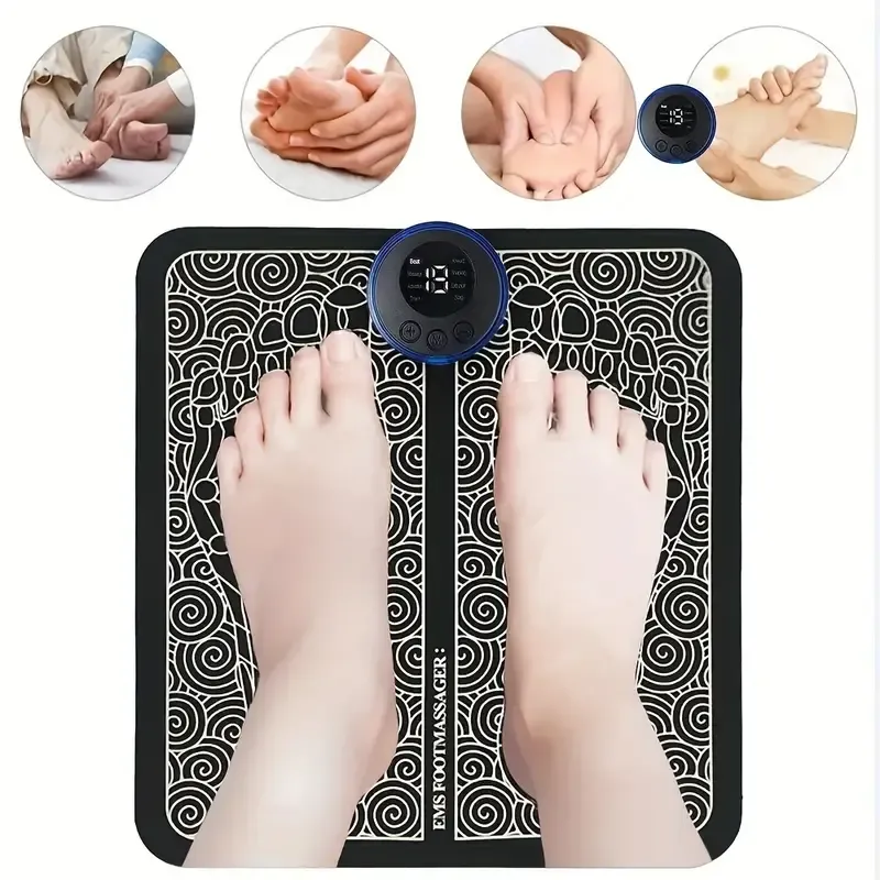Relieve Pain & Tension With This Portable Electric Foot Massager Pad - Improve Blood Circulation & Relax Feet!