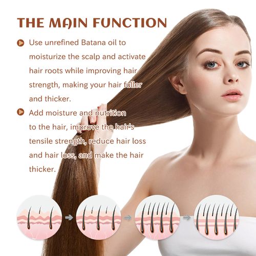 Unrefined Batana Oil Hair Conditioner 100g - Hydrating Keratin Treatment Moisturizer for Normal Hair with Natural Ingredients Including Biotin, Jojoba Oil, Palm Oil - Nourishing & Smoothing Hair Mask