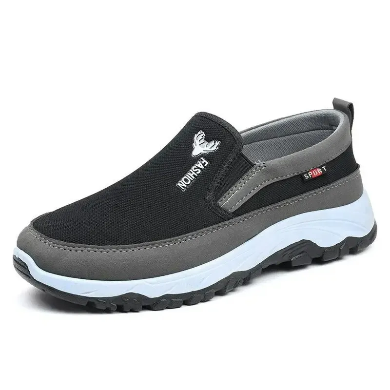 Shoes - Men's Canvas Shoes with Soft Soles, Casual, Breathable, Comfortable - One-Piece Men's Canvas Shoes