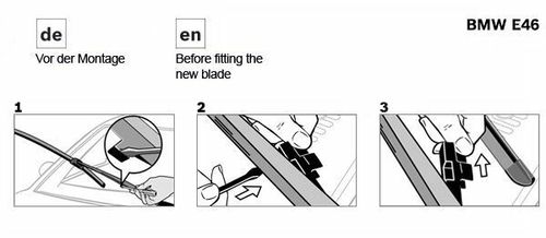 Silicone Front Window Windshield Wiper Blade Left Driving All Season without Adapter Black