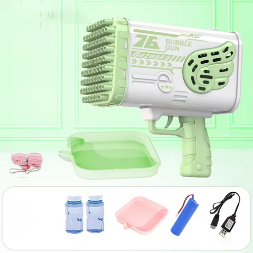 🎁Give children birthday gifts🎁 69-hole bubble gun with colorful LED lights