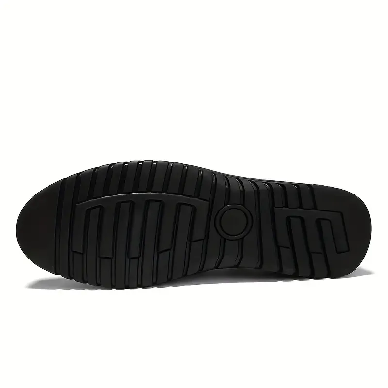 Men's Stitching Microfiber Leather Casual Loafers, Breathable Lightweight Anti-skid Slip On Shoes For Business Office, Spring Summer And Autumn