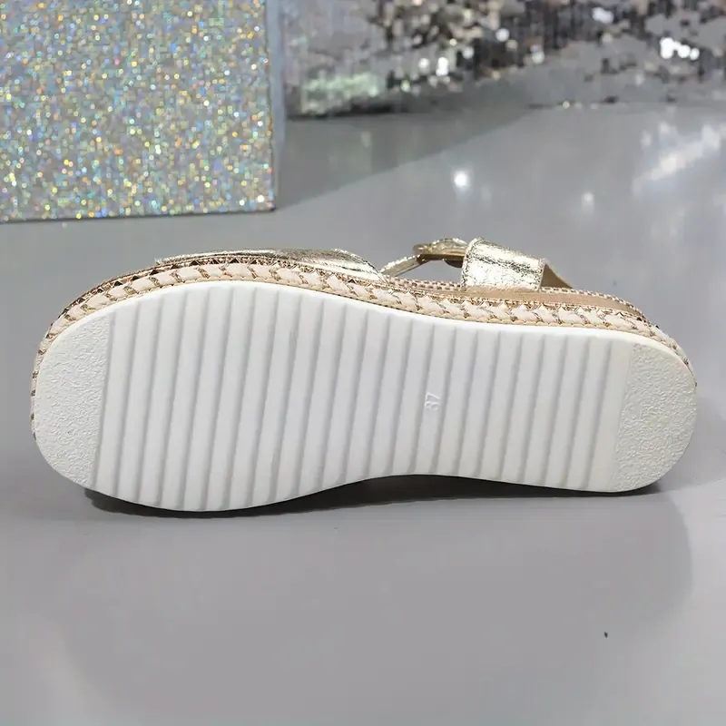 Women's Summer Wedge Sandals, Ankle Buckle Buckle Fashionable Comfortable Soft Sole, Comfort Slingback Vacation Shoes