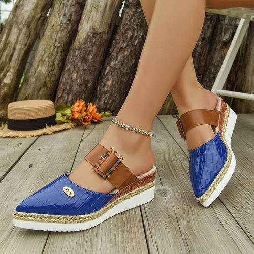 hemp rope braided toe and belt buckle for women