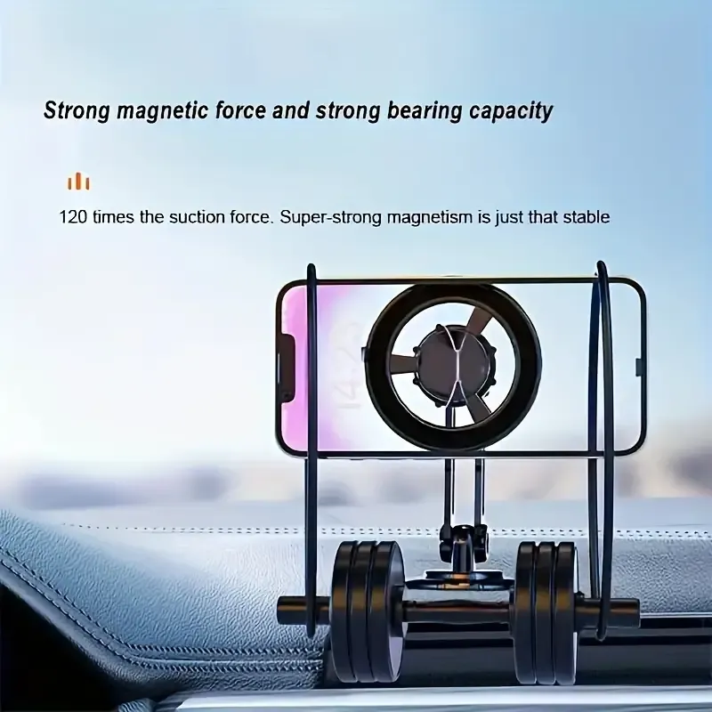 Foldable Magnetic Suction Car Metal Phone Holder, Metal Magnetic Navigation Holder, Universal Anti Shake Bracket