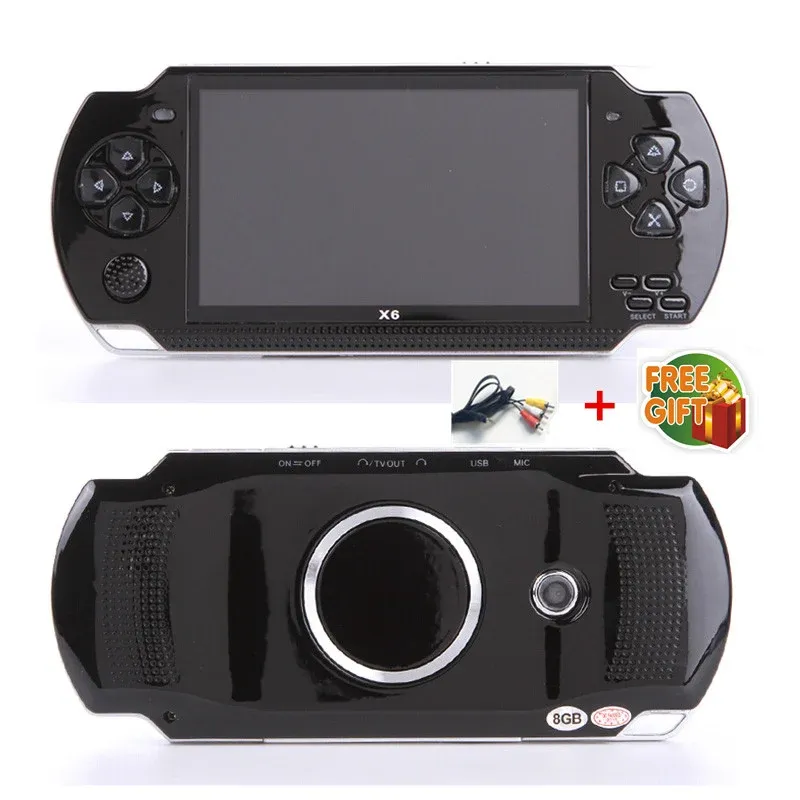 Handheld Game Console Mp4 player MP5 game player 4.3 Inch Screen 8GB Support for PSP Game,Camera,Video,E-Book
