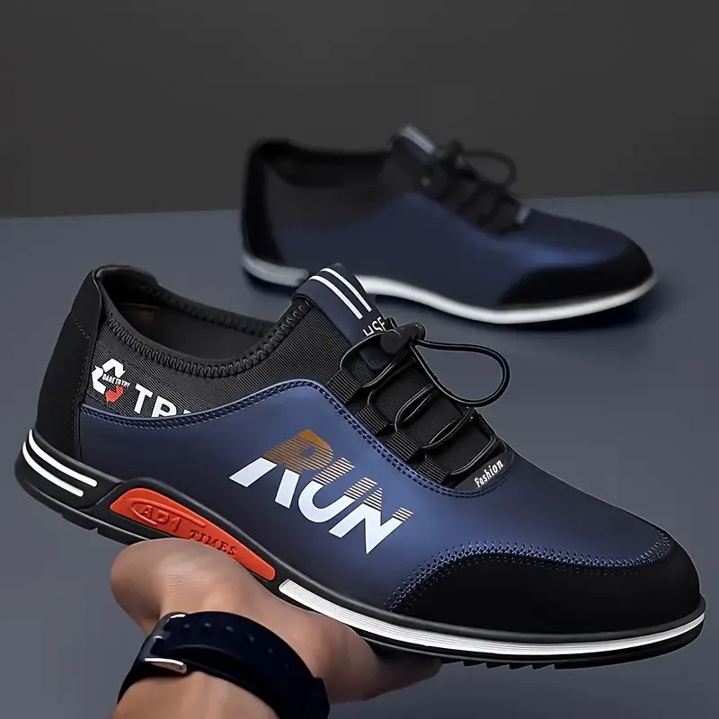 Men's Lightweight Business Casual Shoes  Solid Color, All-Season Comfort