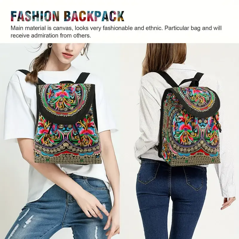 Vibrant Floral Embroidered Canva