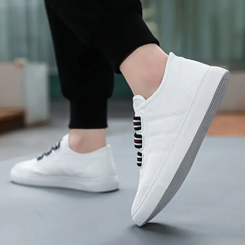 Men's Trendy Classic Breathable Canvas Sneakers, Comfy Non Slip Durable Walking Shoes, Men's Footwear