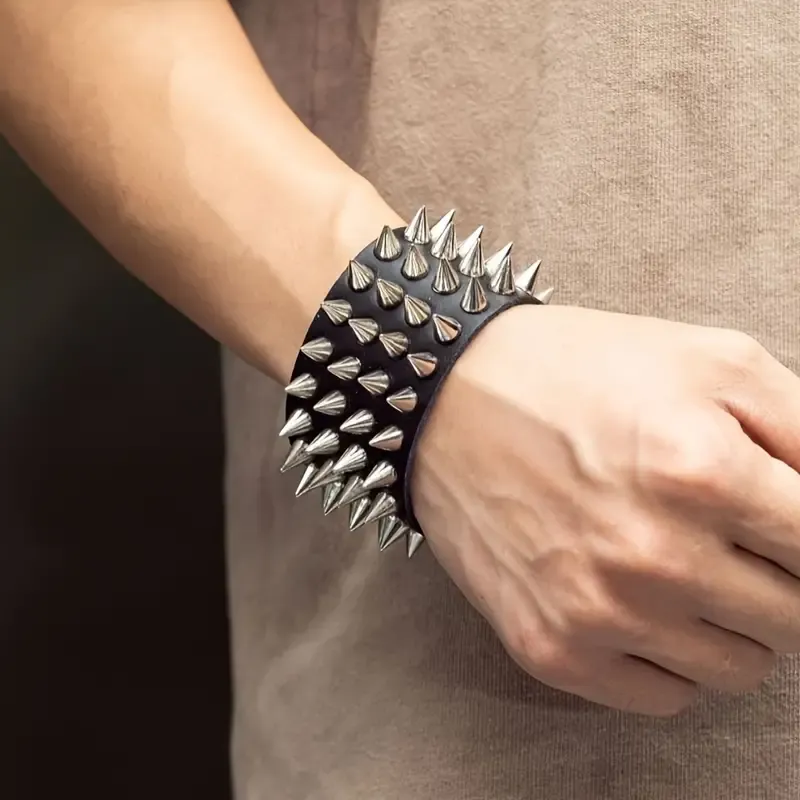 Men's Rock Punk Alloy Spike