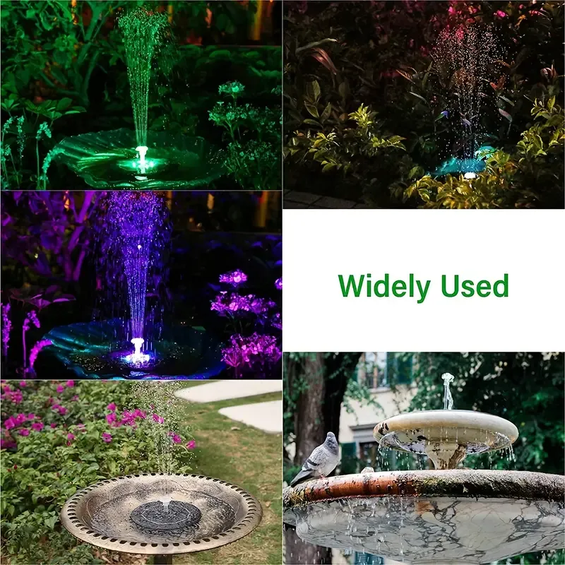 LED Solar Bath Fountains
