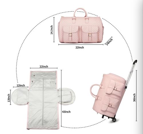 Chic Pink 2-in-1 Women's Travel Duffel