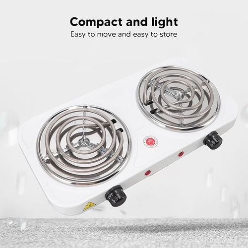 Electric Countertop Stove, 2000W Multifunctional 2 Portable Cooking Stove Electric Hot Plate Double for Home and Outdoor