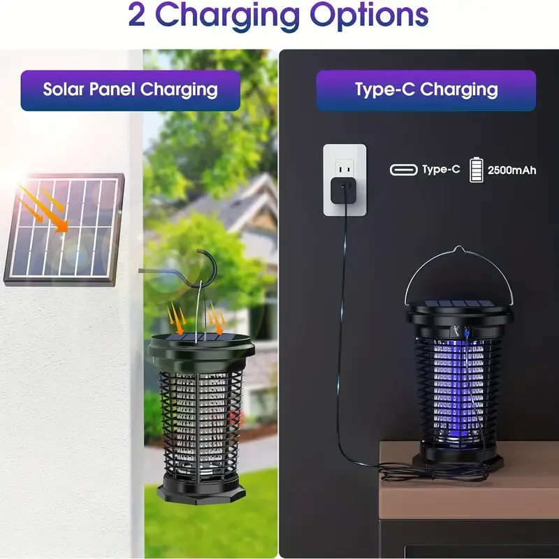 Solar Powered Mosquito Repellent Lamp