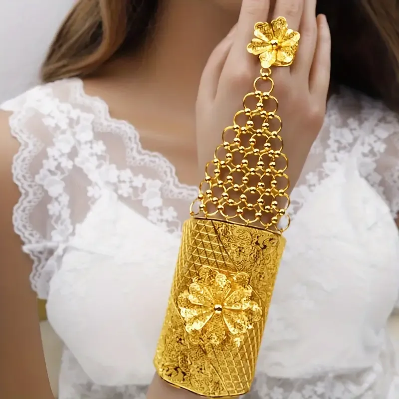 Boho Floral Cuff Bracelet
