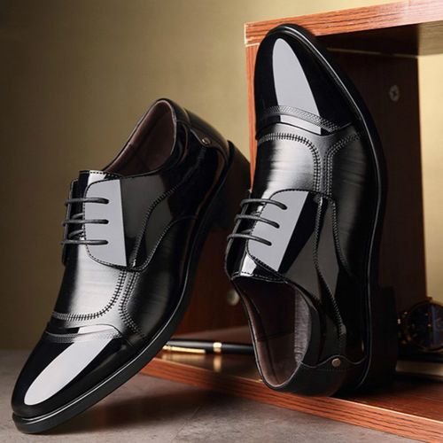 Plus-size business leather shoes for men, formal wear, casual wear, Korean style, trendy British style men's shoes