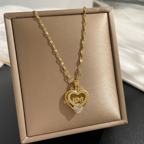 New Luxury Stainless Steel Asymmetrical Heart