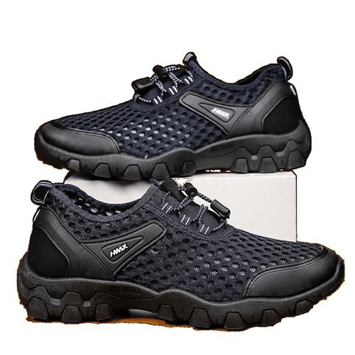 Summer new men's mesh shoes, breathable men's sports and casual running trendy shoes, mesh top hiking shoes