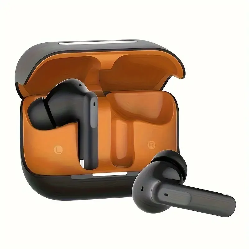 🔥🔥Hot Sale🔥🔥70% off 🔥Long Battery Life TWS Active Noise Cancellation Wireless Sports Earbuds - Touch Control, Type-C Charging Case - Sleek Black & Orange Design for Android.Apple Compatibility