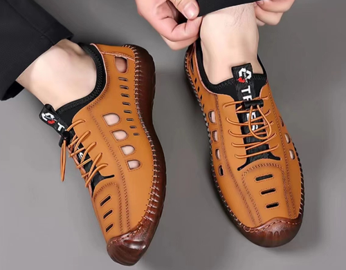 Soft sole soft leather non-slip sandals for men