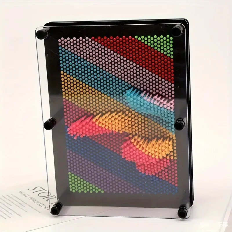 1pc 3D Rainbow DIY Sensory Pin Art Toy, Handprint-Pin Art Board, Perfect Gift for Birthday, Back To School, Children's Day, Christmas