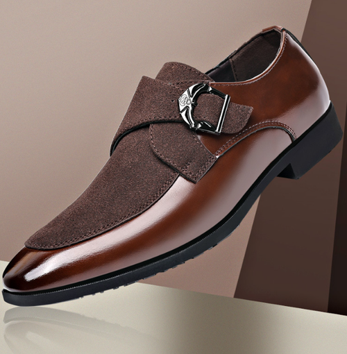 Formal casual shoes, matte British leather shoes