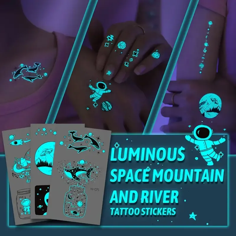 Glow-In-The-Dark Temporary Tattoos