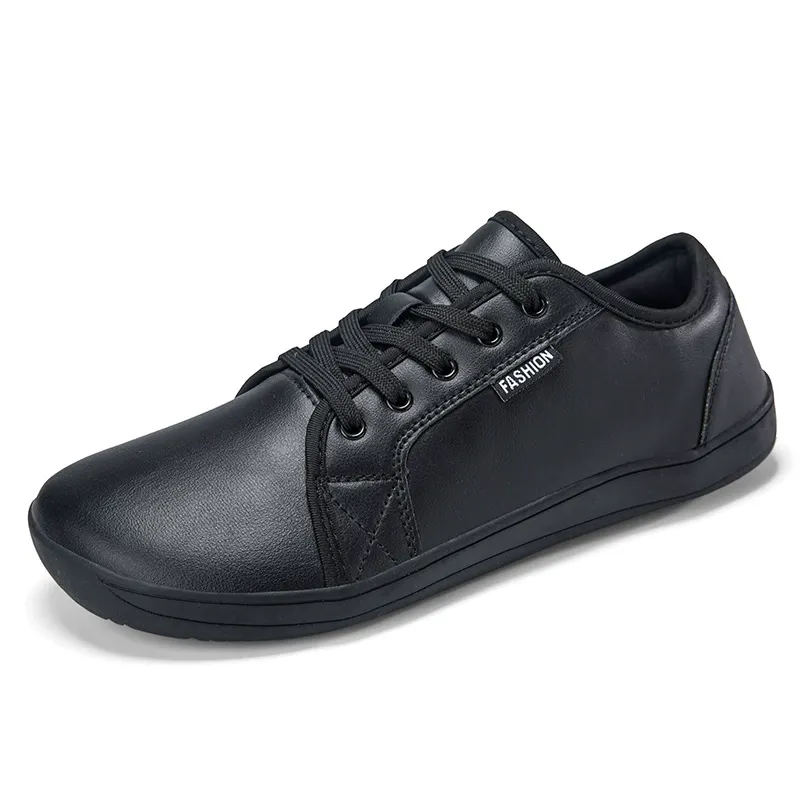 Best-selling wide-toe, barefoot shoes in large size with wide feet, leather casual shoes