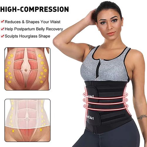 Women's Neoprene Waist Trainer Sauna Belt - Double Straps Tummy Shapewear